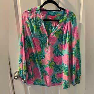 Lilly Pulitzer Elsa silk top